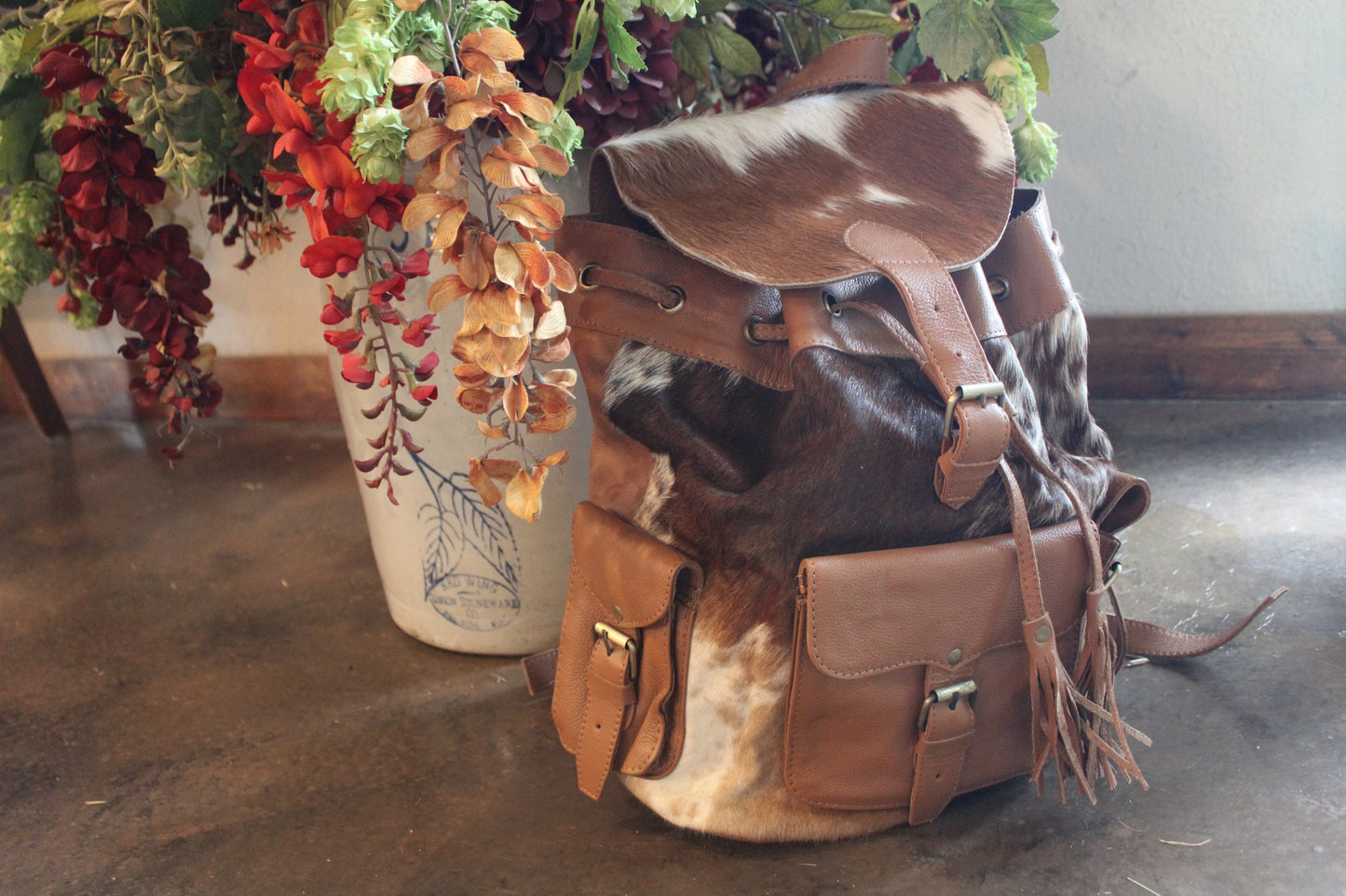 Cowhide Backpack