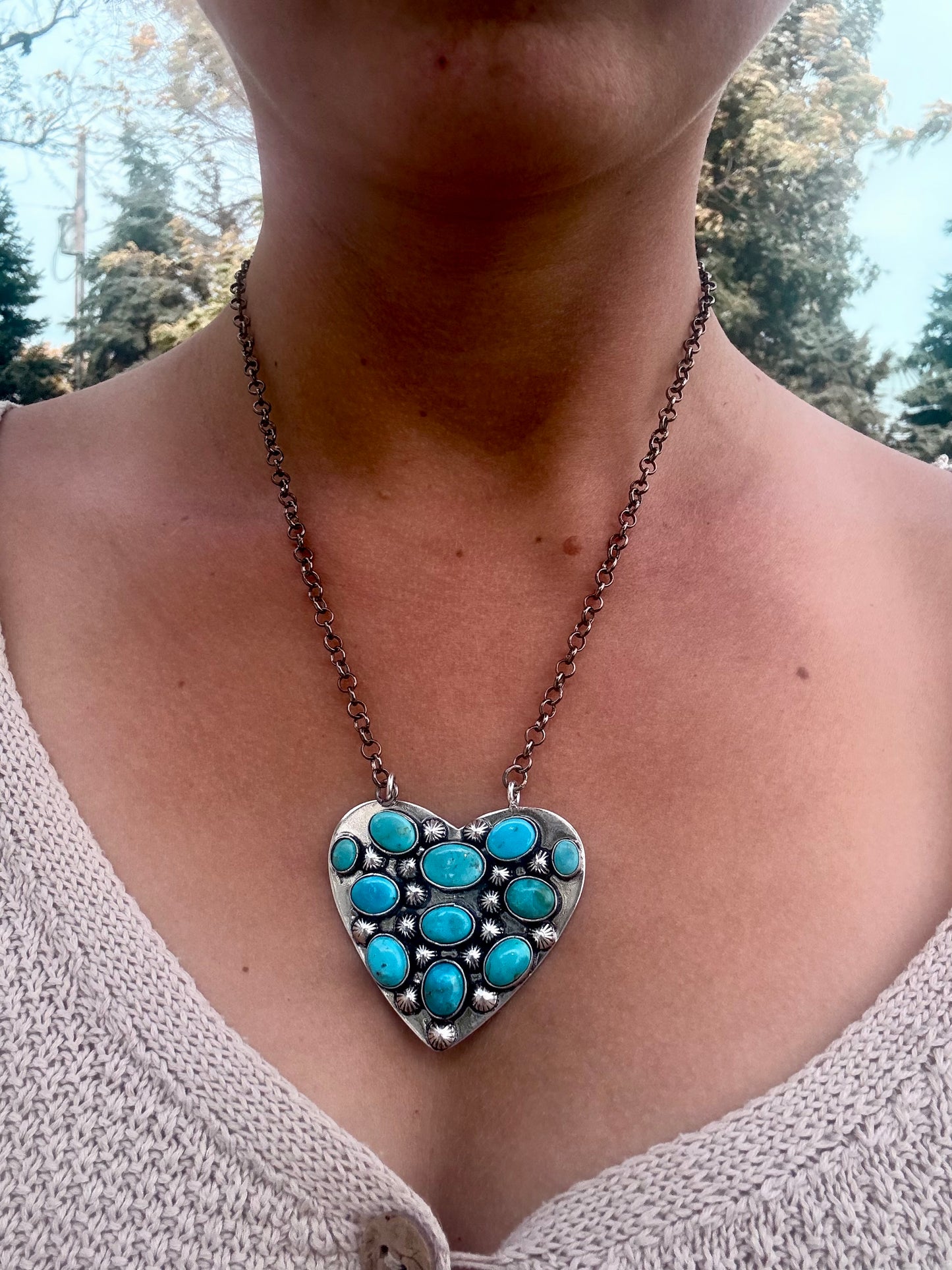 Turquoise Studded Heart