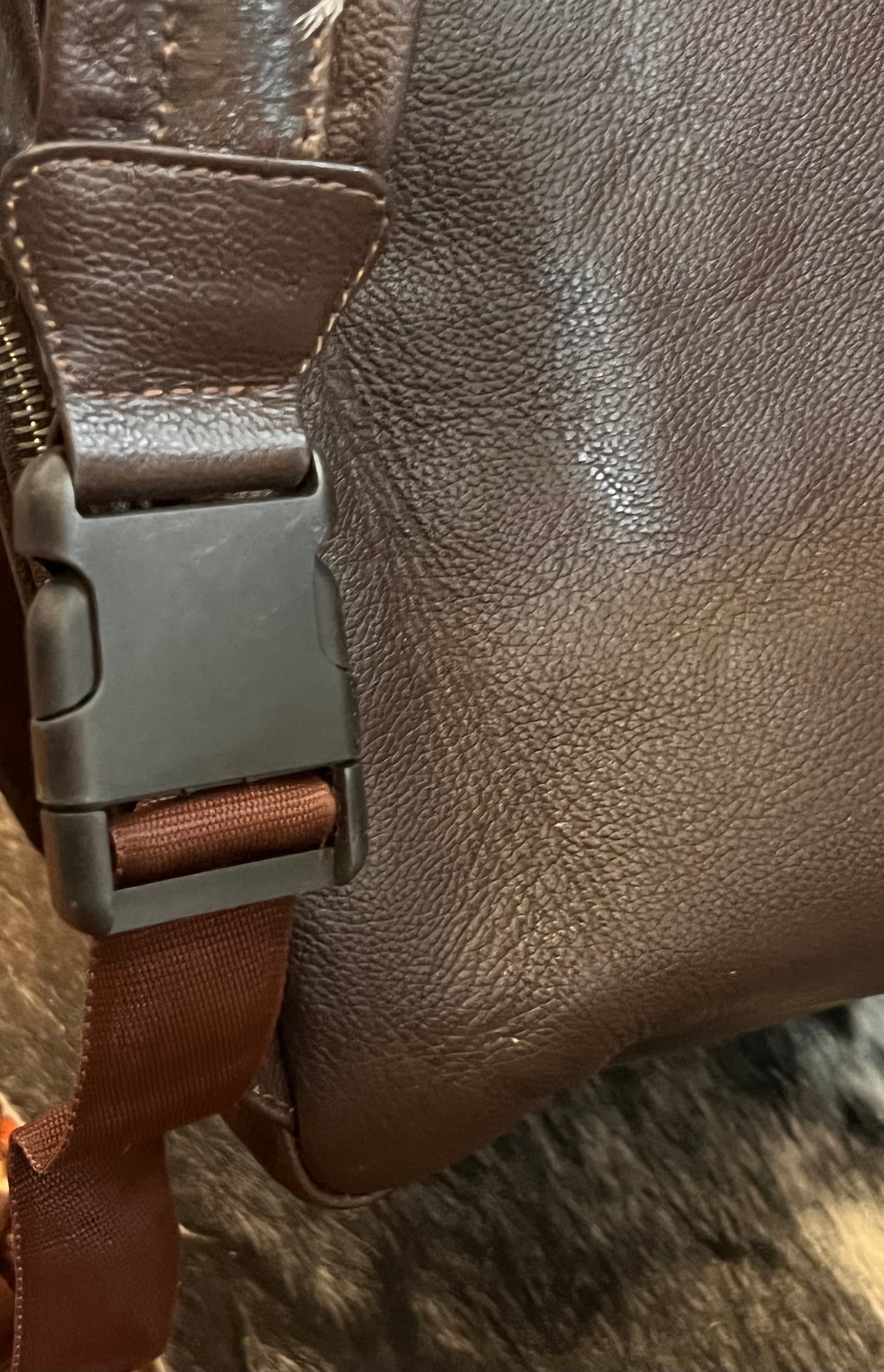 Brown/Black XL Cowhide Back Pack