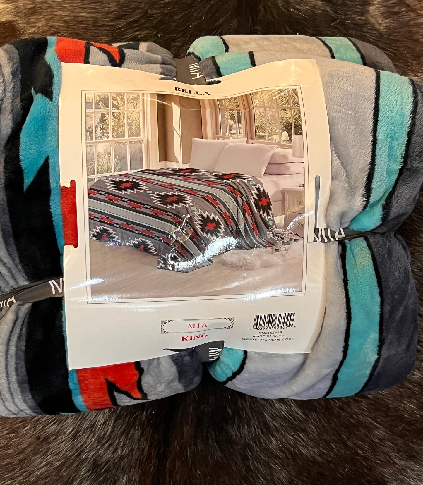 Grey/Black/Red Aztec King
