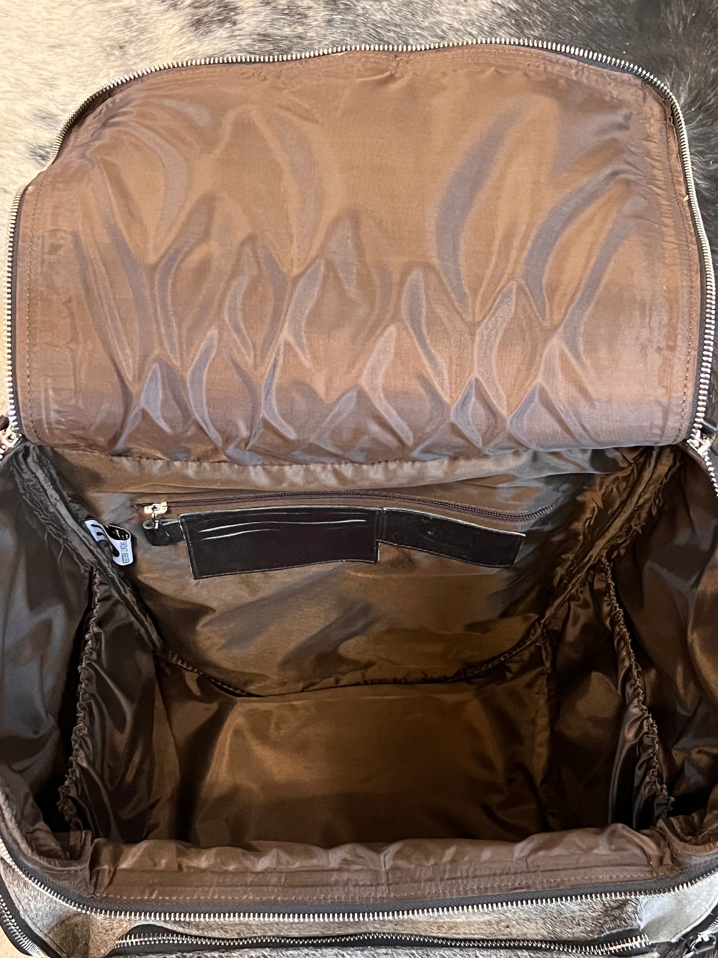 Brown/Black XL Cowhide Back Pack