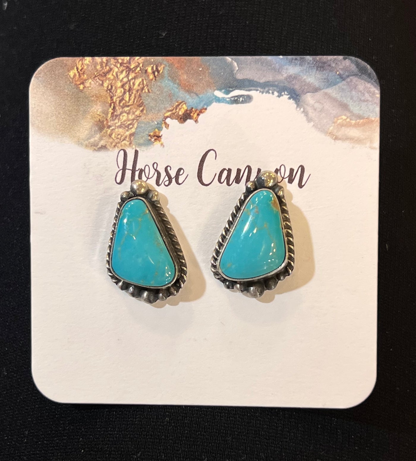 Turquoise stud earrings